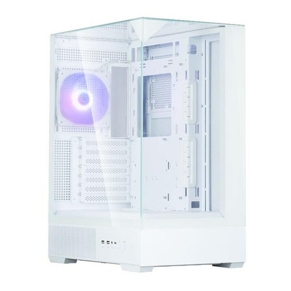 ピラーレスデザイン ATX ミドルタワー型 PCケース ホワイト P40 PRISM WHITE