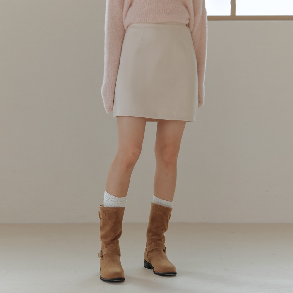 S-2XLハノン起毛サイドボタンミニスカート 4,899円