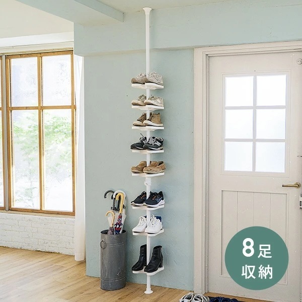 シューズラック 突っ張り スリム 省スペース WJ-320 WH