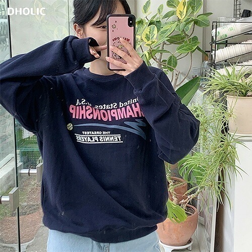 TENNISプリントルーズスウェット