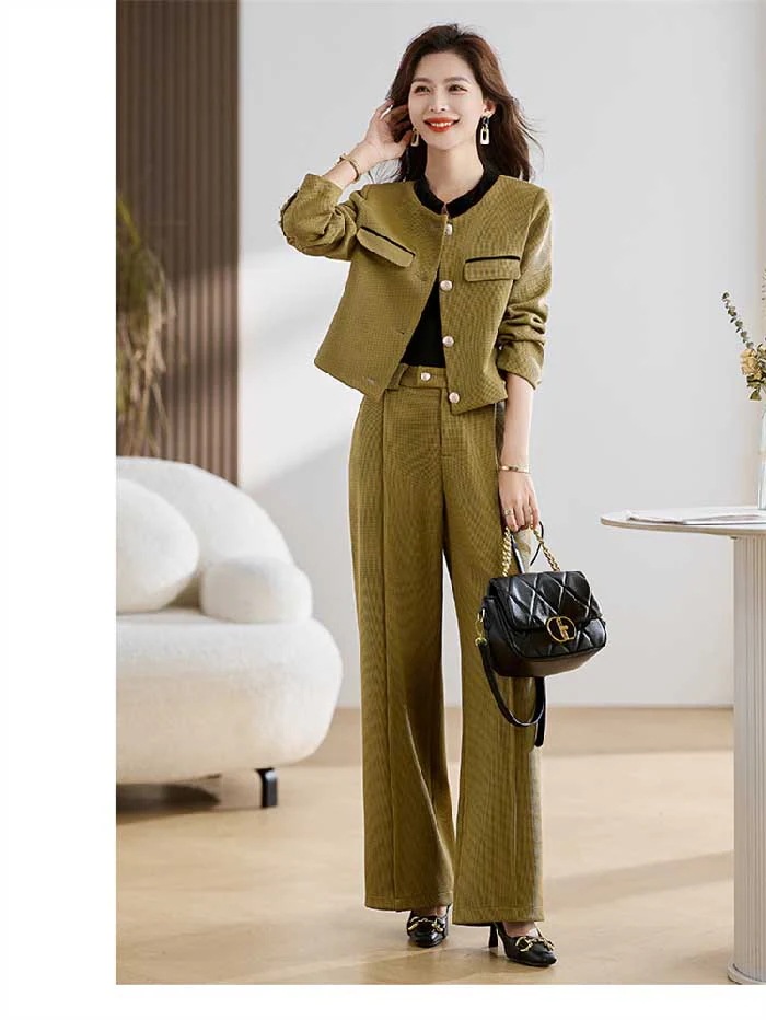 売切必至パンツスーツ セットアップ レディース 2点セット スーツ ジャケット ノーカラー ワイドパンツ 春 秋 ビジネススーツ ノーカラージャケット トレンド感 着痩せ シンプル カジュアル 女性ら