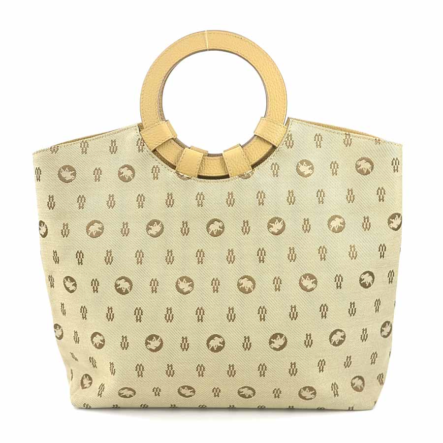 ハンティングワールド HUNTING WORLD ハンドバッグ キャンバス/レザー ブラウン レディース h31010g