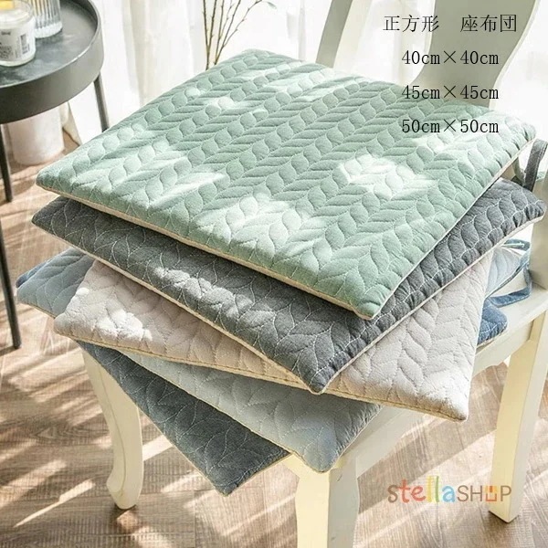 在庫一掃角型 クッション コットン チェアパッド チェア クッション 40cm×40cm 45cm×45cm 50cm×50cm おしゃれ クッション 正方形 暖かい 快適 ひも付き チェアマット