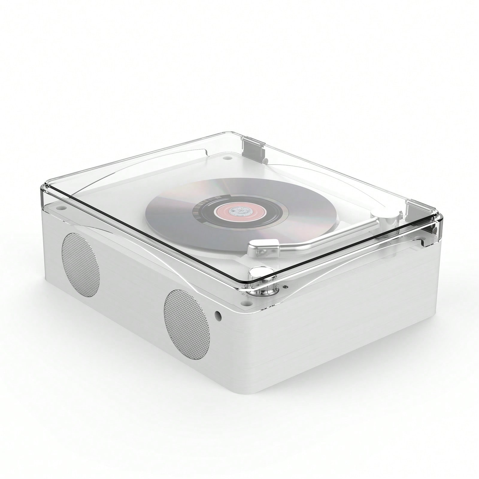 ホワイトデスクトップポータブルCDプレーヤーワイヤレスアプリとリモコンが付属CD/CD-R/CD-RW/VCD/DVD/MP3/WMAフォーマットに対応家庭パーティー休暇ベッドルームの装飾