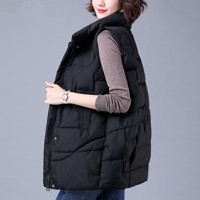 ミドルエイジ ダウン綿ベスト レディース ミディアムロング ボレロ ベスト 新品 大人気 アウター 2025新作 冬 ゆったり ベスト レディース