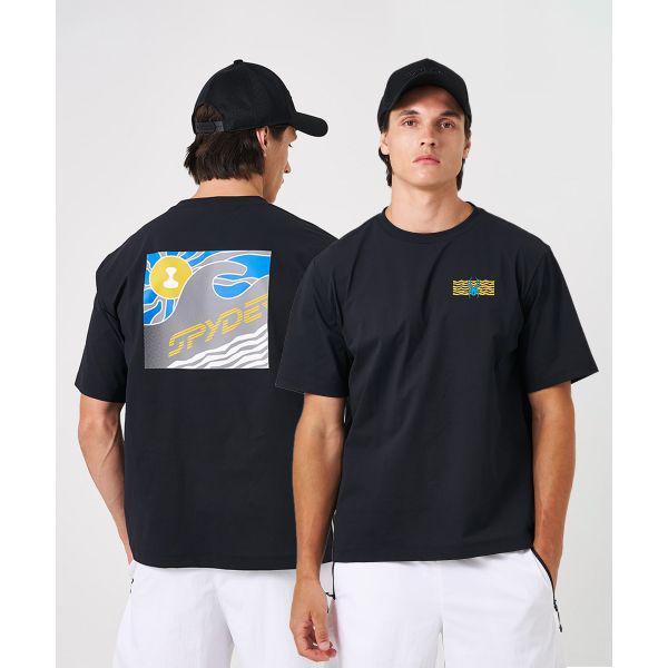 男性デュオテックグラフィック半袖Tシャツ SPKMCNRS309MBLK 659907