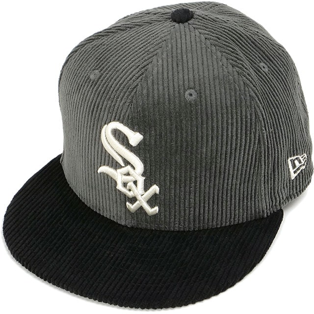 59FIFTY 8W コーディロイ シカゴ・ホワイトソックス [14668157] 5950 MLB 8W CORD CHIWHI メンズ・レディース 帽子 グレー/ブラック 正規取扱店