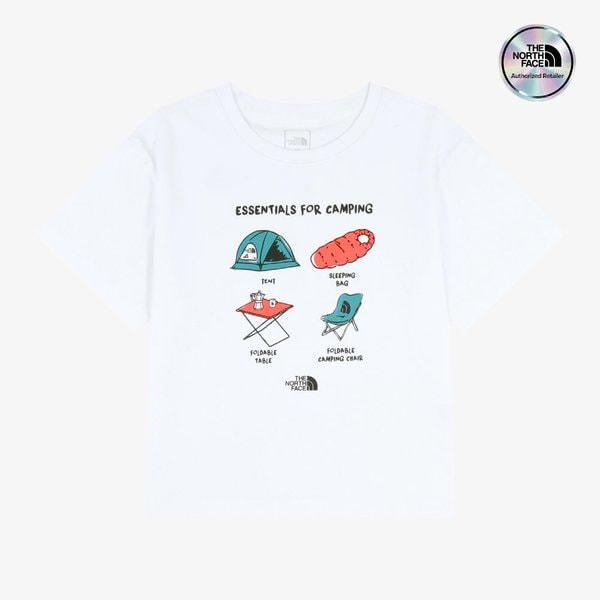 [キッズ公式] NT7US06T キッズキャンプホリック半袖Tシャツ WHITE