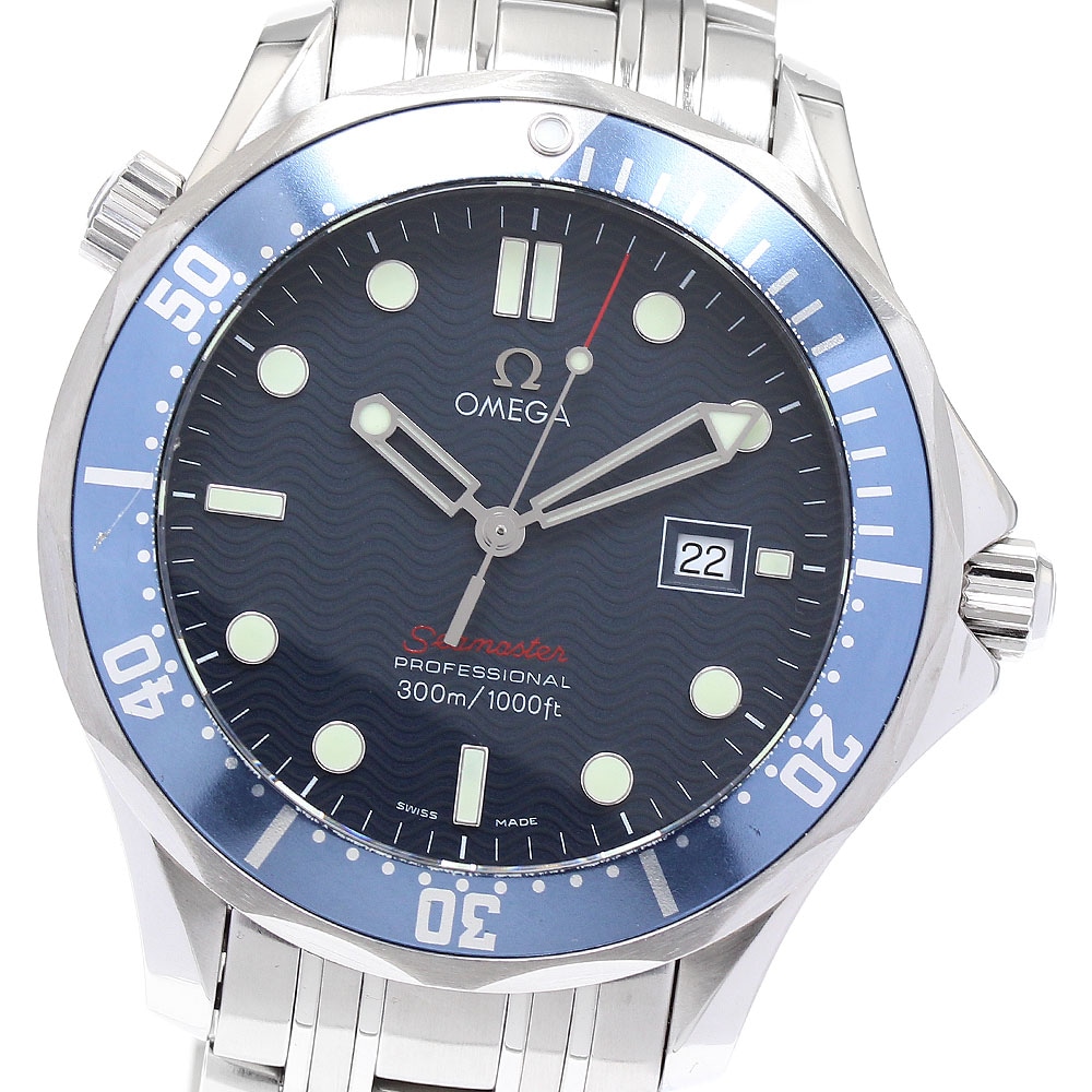オメガ OMEGA 2221.80 シーマスター300 プロフェッショナル デイト クォーツ メンズ 保証書付き_889719【中古】