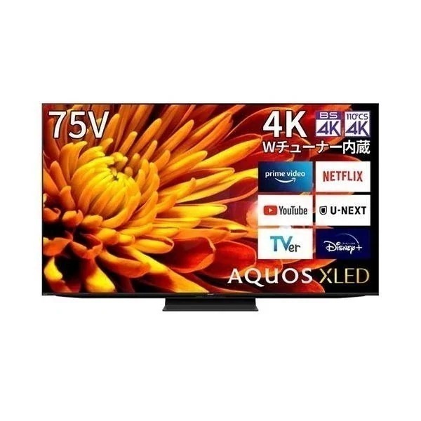 SHARP シャープ AQUOS 4T-C75EP1 4K液晶テレビ 75V型 ダイレクトフルLED YouTube対応