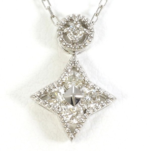 PT900 プラチナ PT850 ネックレス ダイヤ 0.18 0.02 【中古】