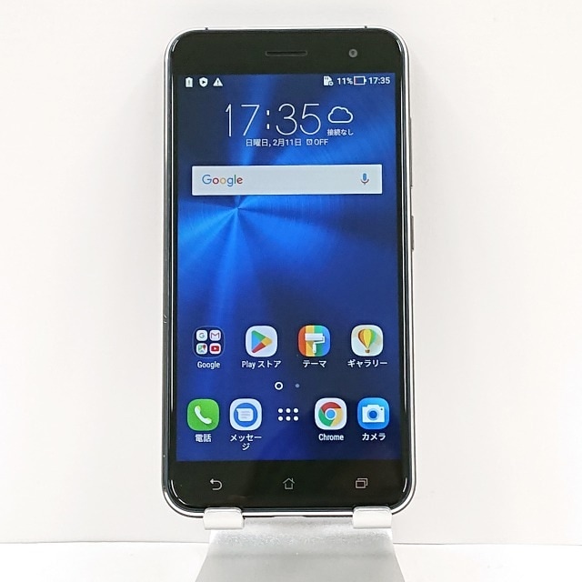ZenFone 3 ASUS-Z017DA SIMフリー サファイアブラック 送料無料 本体 c02245 【中古】