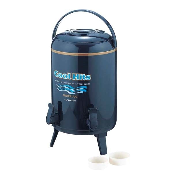 クールヒッツ ウォータージャグ ツインコックタイプ 10L 保冷保温 ネイビー（ウォーターキーパー/ウォータータンク/ウォーターサーバー/温かい/冷たい）