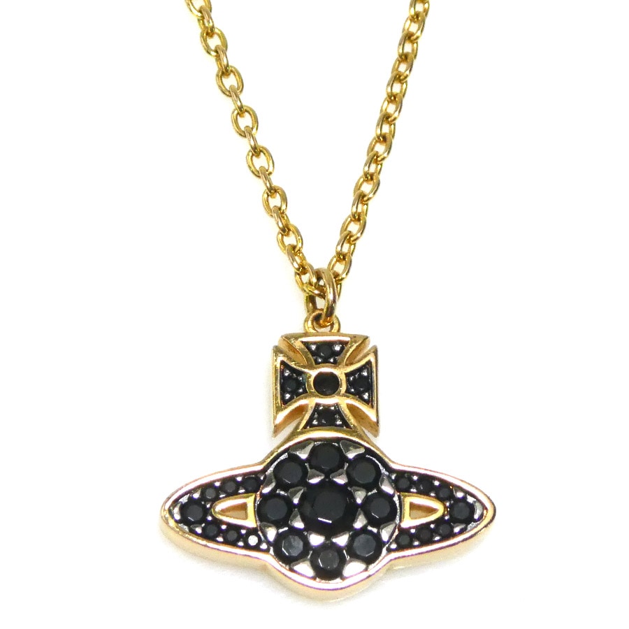 ヴィヴィアンウエストウッド Vivienne Westwood ネックレス メタル ゴールド×ブラック レディース h31074i
