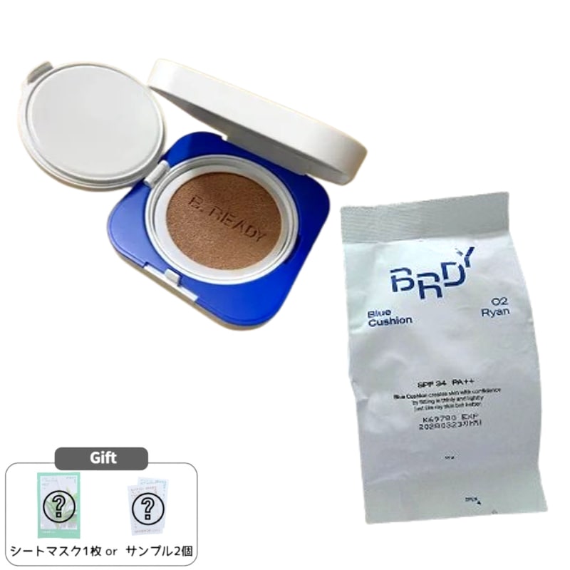 【第4世代メンズクッション】ブルークッション 15g＋リフィル15g / 自然なカバー力 / テカリ防止 / 薄付き仕上げ / 韓国メンズコスメ