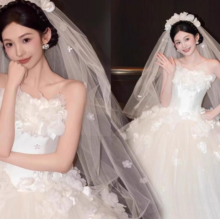 底値価格花嫁ドレス 撮影用のワンピース お姫様ドレス ロングドレス 高級感 カラードレス 韓国風 前撮り 同窓会 イブニングドレス パーティードレス ドレス セクシー 発表会 スレンダー 上品 エレ