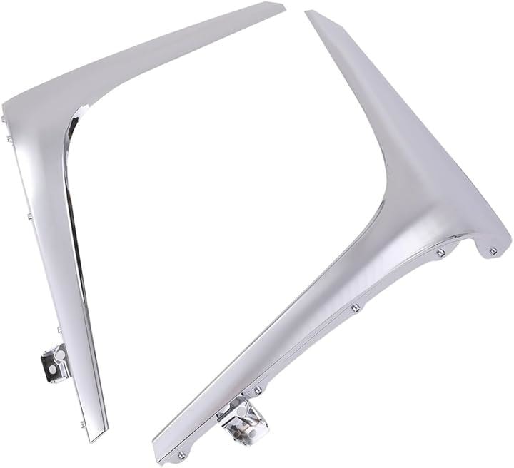 互換品三菱 ふそう 2トン 新型 20 キャンター 標準 ワイド メッキ ヘッドライト アンダー パネル 左右 セット 交換式 ロア(スモーク フィルム コーティング ステー バ)