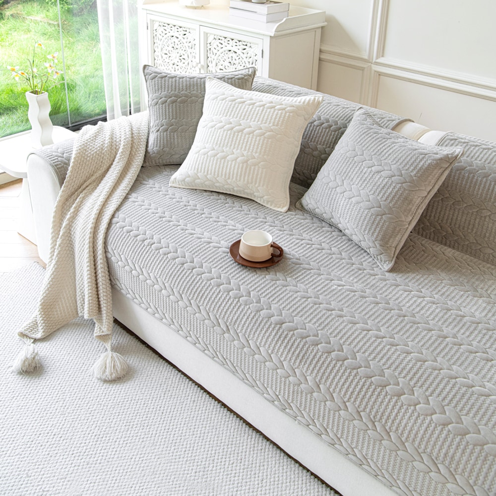 滑り止め フラワー 極細糸 ソファーカバー