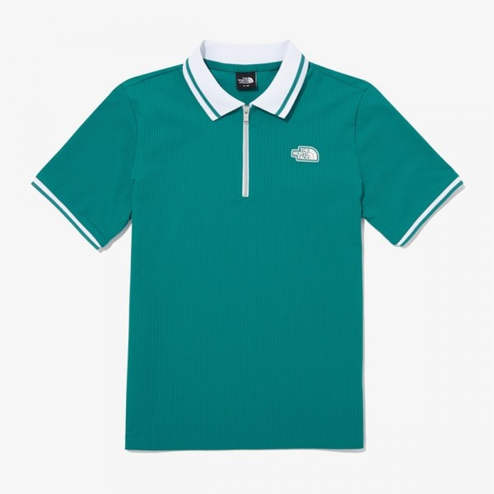 [ノースフェイス公式] NT7PQ37C 女性用アイスフィールド半袖ジップアップポロ