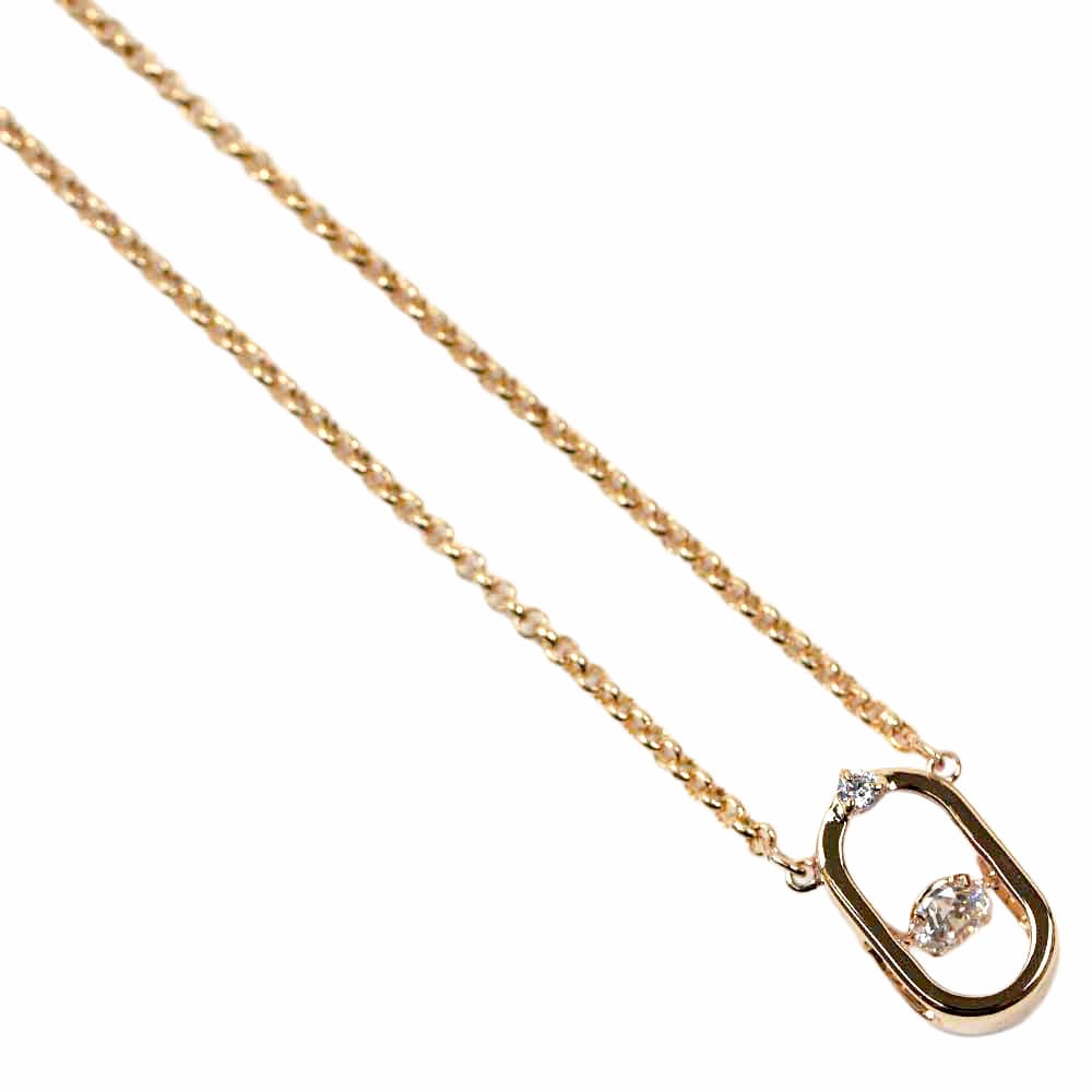 スワロフスキー ネックレス ペンダント 揺れる クリスタル レディース 楕円形 ホワイト ローズゴールド SWAROVSKI NORTH NECKLACE Sparkling Dance 54680