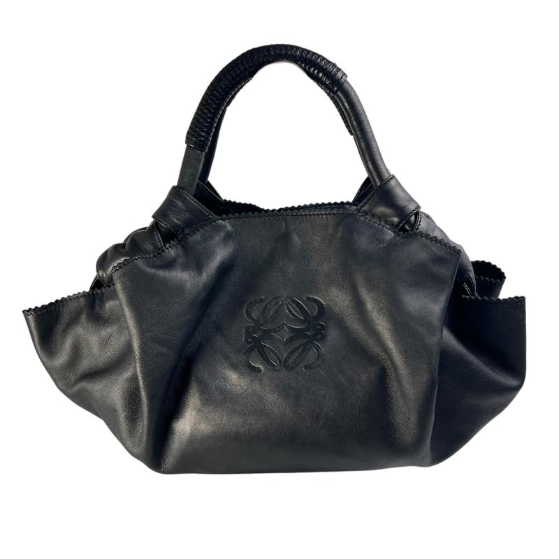 LOEWE ロエベ ナッパ　アイレ アナグラムロゴ ハンドバッグ 黒 A-13128