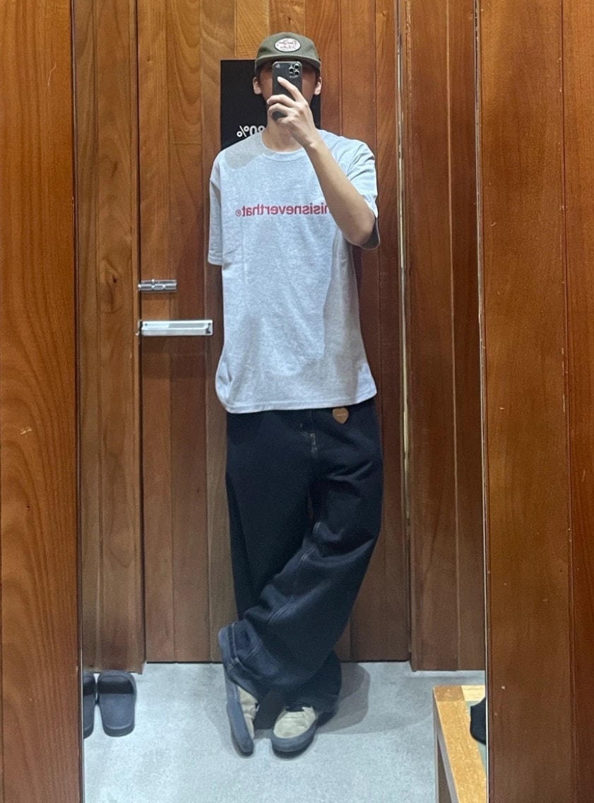 【THISISNEVERTHAT】 T-LOGO SHIRT : HEATHER GREY