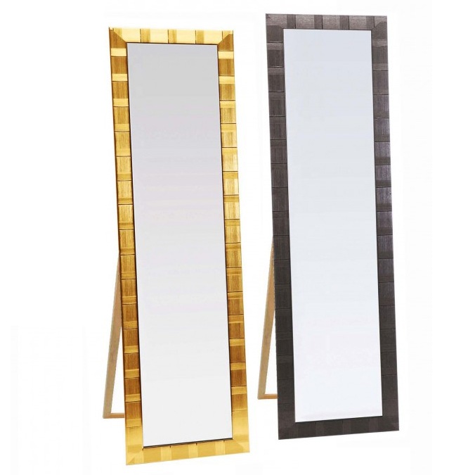 （新）HJ（Hand made in Japan）ミラー（4尺スタンド付）飛散防止付 DARKBLACK・10663