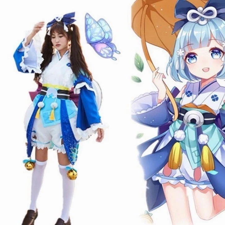 最新型 コスプレ 衣装 子供 大人陰陽師蛍草覚醒ワンピースコスプレ衣