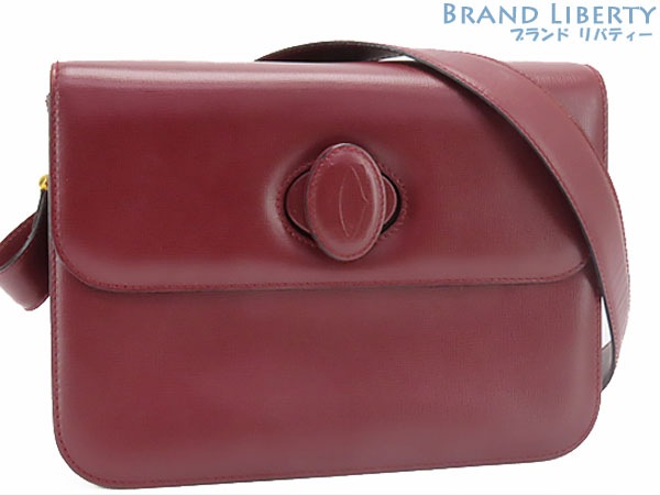 ほぼ新品カルティエマストラインターンロック斜め掛けショルダーバッグポシェットポーチ