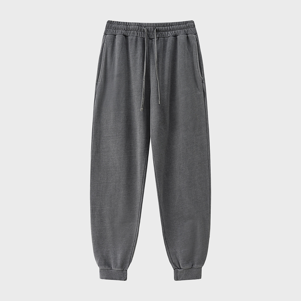 SP PIGMENT WIDE JOGER SWEATPANTS-CHARCOAL
