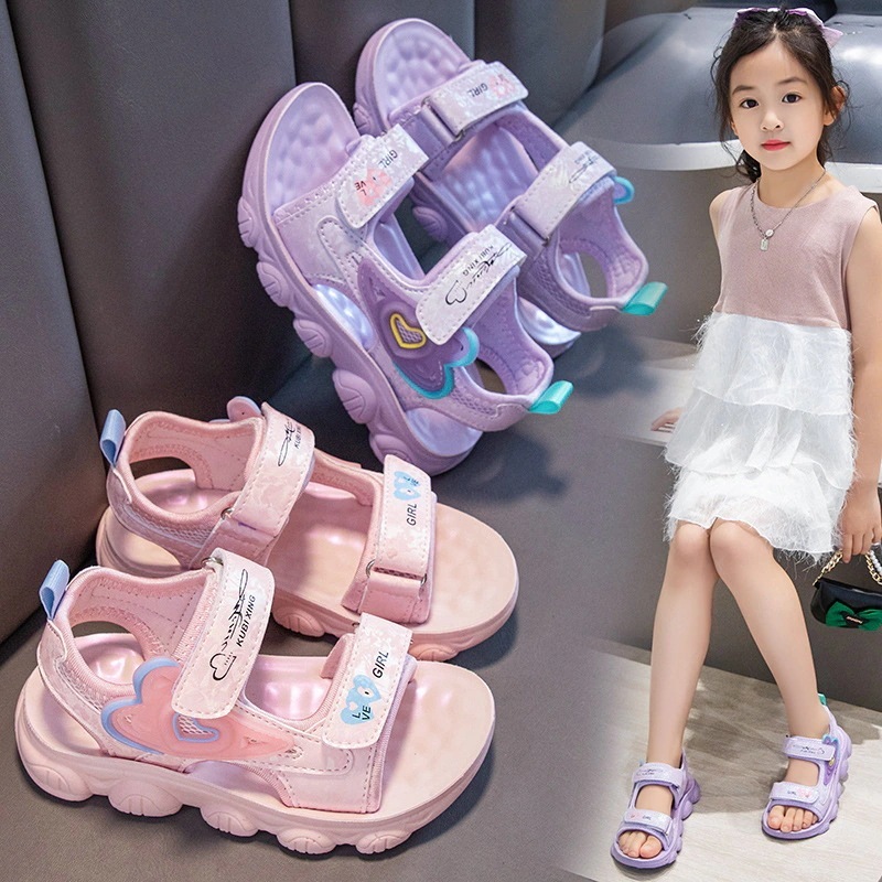 サンダル キッズ 女の子 サンダル 夏 新型ソフト底軽量 中大童 スポーツレジャービーチ 子供 韓国