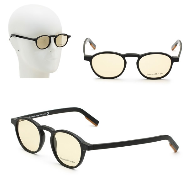 フレームのみ EZ5144/V 001 48 Ermenegildo Zegna メガネ 眼鏡 ブラック キャメル