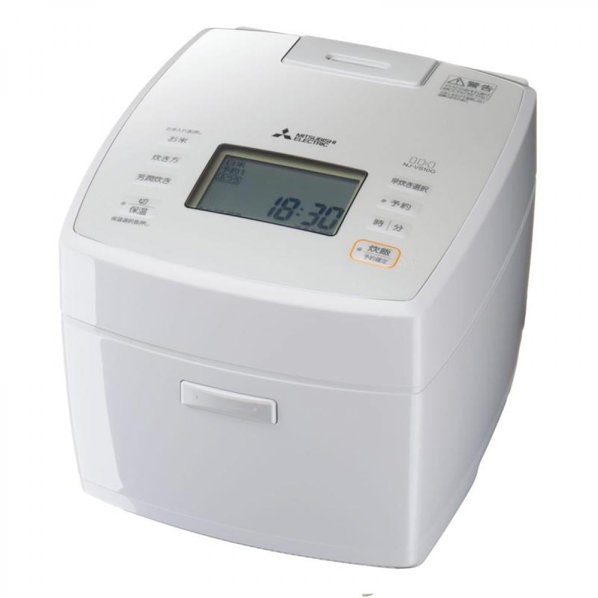 【在庫有・即納】三菱 IH炊飯器 炊飯ジャー 月白 一升炊き NJ-VS18G-W 備長炭 炭炊釜 炊飯器 ダブル備長炭コート 熾火(おきび) 1升 一升 MITSUBISHI