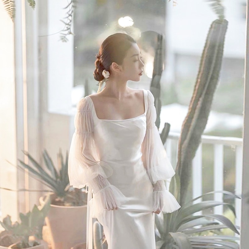 パーティードレス新作 白 ロング お呼ばれドレス結婚式 花嫁ロングドレスドレス ウェディングドレス ドレス 演奏会 ウエディングドレス ロングドレス 成人式 2025福袋