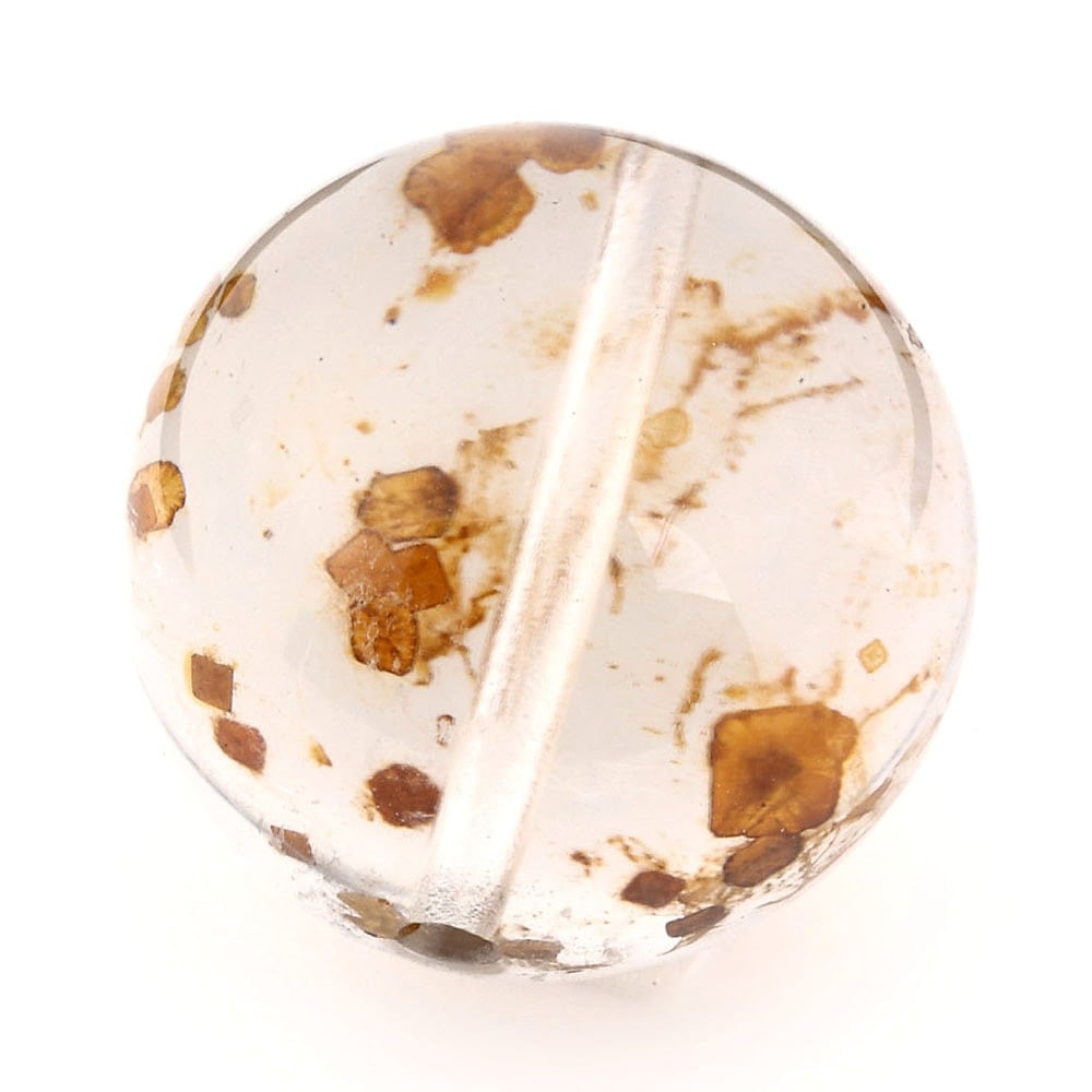 「1点もの 現品」 1粒売り 天然 オーラクォーツ ブラジル産 16mm パワーストーン バラ売り 天然石 パワーストーン ばら売り ビーズ 穴あき 1玉売り アクセサリー パー zz000120-e