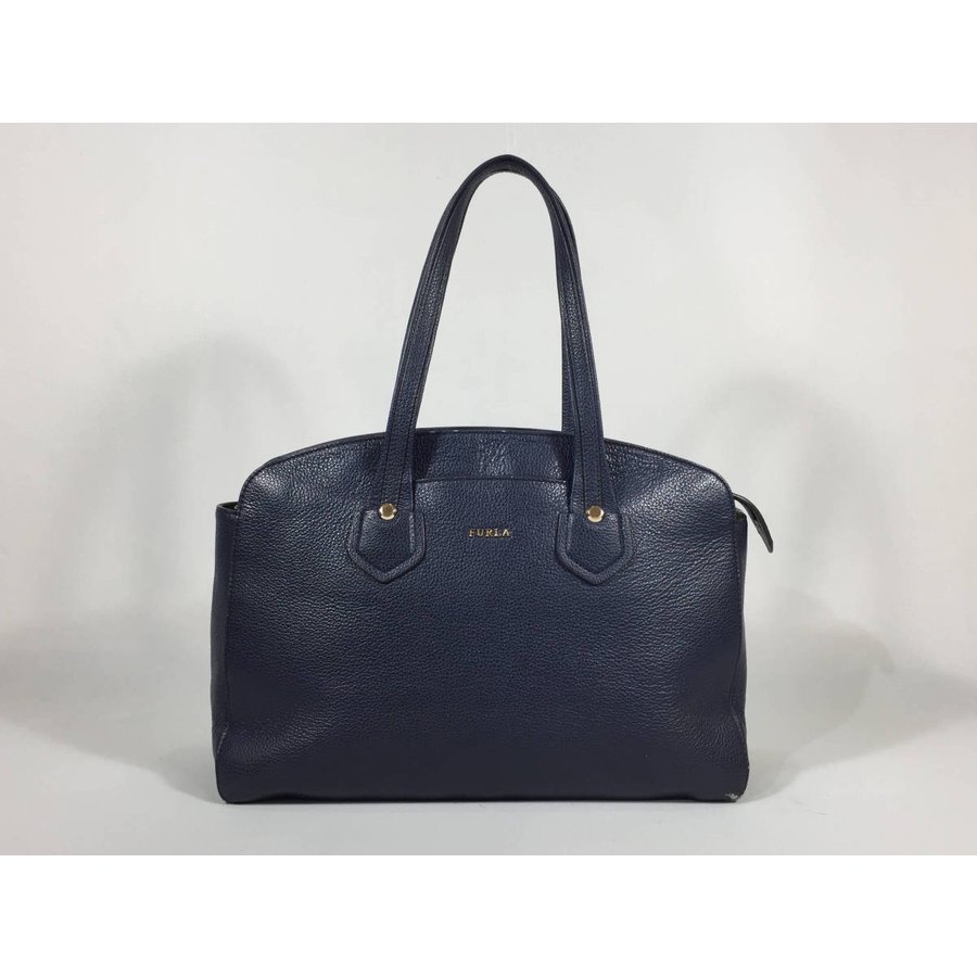 ショルダーバッグ レザー ネイビー