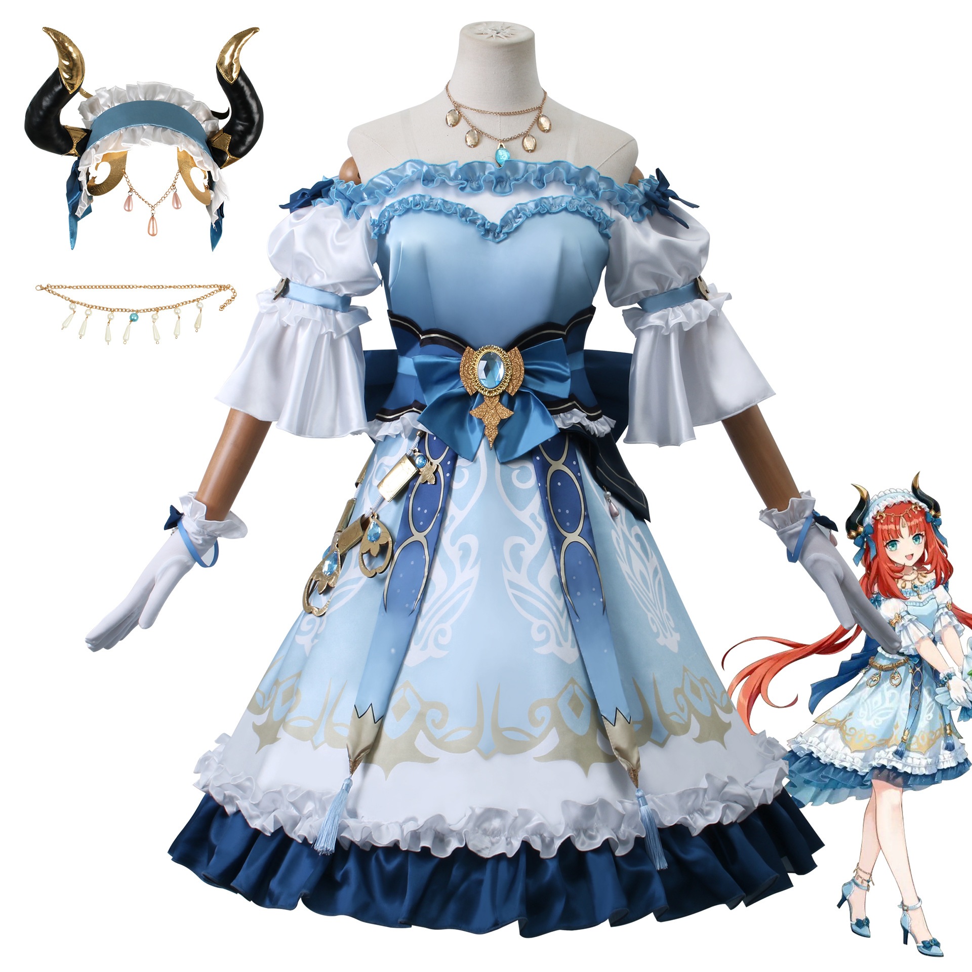元神cos服尼露日服連動新型コスプレ須弥ゲームアニメ衣装フルセットc服セット