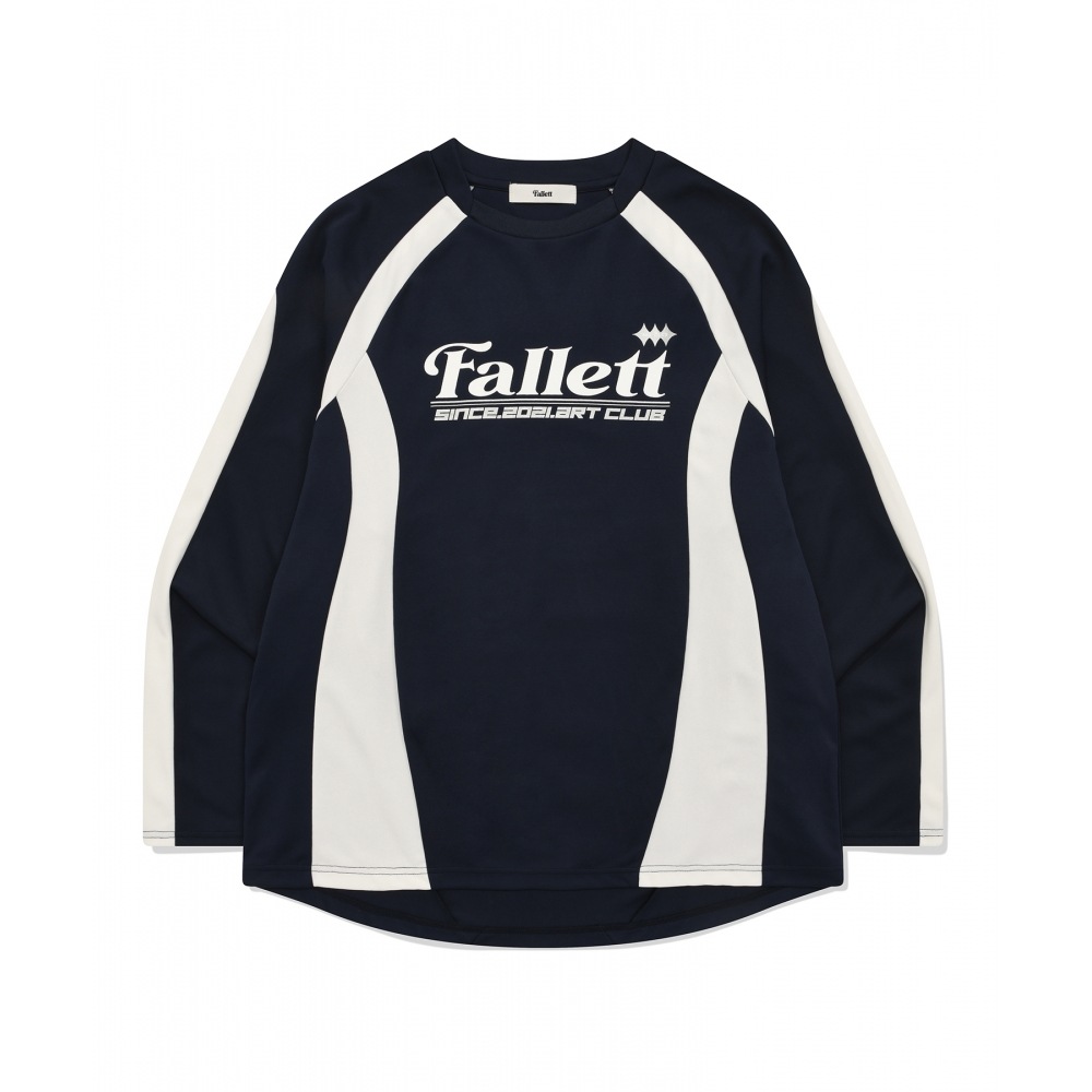 FALLETTスポーツクラブフットボールジャージロングスリーブネイビー