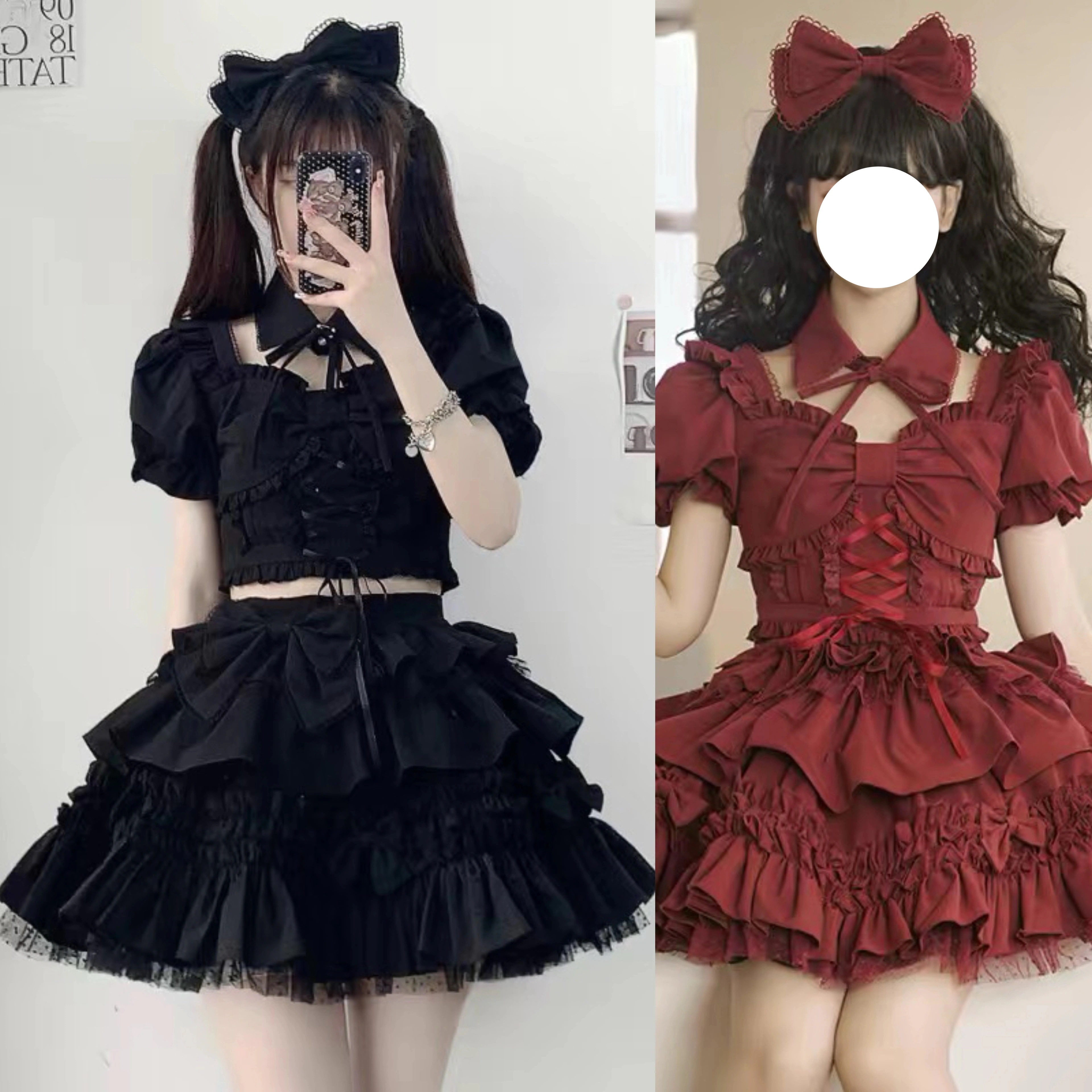 新品 可愛 クリスマスハロウ ロリータ洋装 JSKロリータ ゴキャミソールワンピース レディース ロリータ上下セット メイド服半袖仮装 コスプレ ゴスロリ かわいい ワンピース 演奏