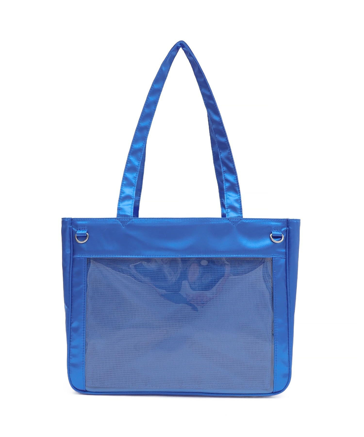 [ウィゴー] 痛バッグ 痛バ 【Sサイズ】 ときめき サテン トートバッグ デコバッグ 鞄 推し活 推し活バッグ レディース F ブルー