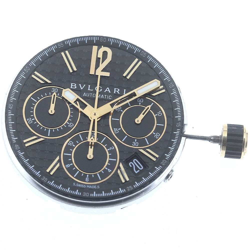 ブルガリ BVLGARI Cal.080-TEEL クロノグラフ ムーブメント 自動巻き メンズ 良品 _BV-9【中古】