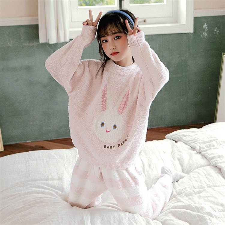 韓国ファッション 秋冬 おすすめ特集 女の子 ホームウェア 暖かい 高質で安価 かわいい 子供 パジャマ 肌にやさしい
