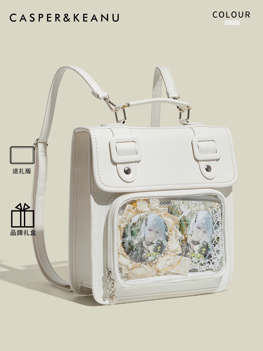 オリジナルの透明な痛みのカバンの女子学生は日常的に学院の風を組み合わせて斜めにショルダーします