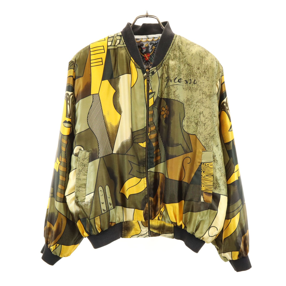 PICASSO ピカソ リバーシブル ジャケット オリーブ系 メンズ 古着