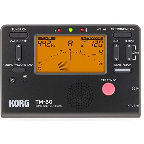 KORG(コルグ) チューナー メトロノーム TM-60 小型/コンパクト/初心者/吹奏楽/ブラスバンド/オーケストラ/個人練習/持ち運び ブラ
