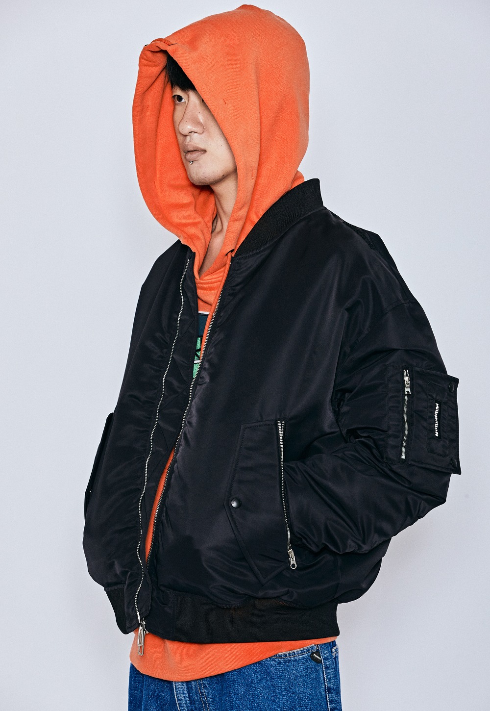 MUDSTONE GOOSE MA-1 JACKET J11 [M23J11] BLACK