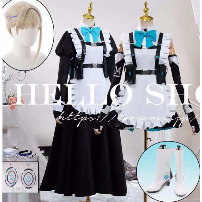 [2026新品] G ブルーアーカイブ 風 飛鳥馬 トキ メイド服 コスプレ衣装 ウィッグ 靴 頭飾りハロウィン 変装 仮装イベント クリスマス