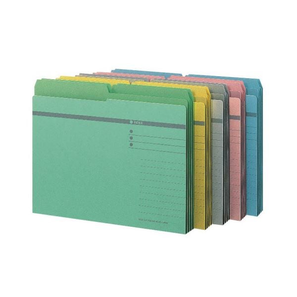 （まとめ）ライオン事務器 ハーフカットフォルダーA4判 青 No.42-20P 1パック(20冊) (×3セット)