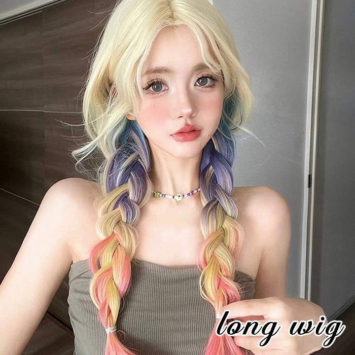 ウィッグ グラデーション レディース フルウィッグ ロング 長髪 巻き髪 可愛い かわいい 大人用 コスプレ ロリータ ゴスロリ コスチューム 仮装 かつら 自然 小顔 変装 女装 文化祭 学園祭 演