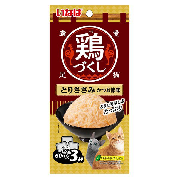 いなば　鶏づくし　とりささみ　かつお節味　６０ｇX３袋X２４　ＣＲＣ35―25―20―50―00